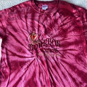 Bourbon Street Red and Pink Tie Dye T-Shirt